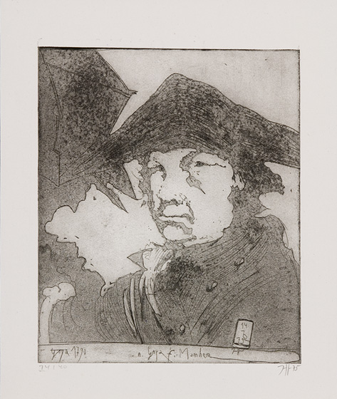 Horst Janssen: Goya nach einem Selbstbildnis von 1790