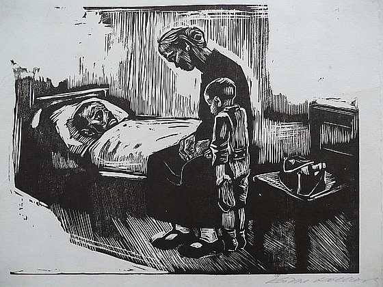 Käthe Kollwitz: Besuch im Krankenhaus