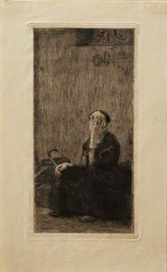 Käthe Kollwitz: An der Kirchenmauer