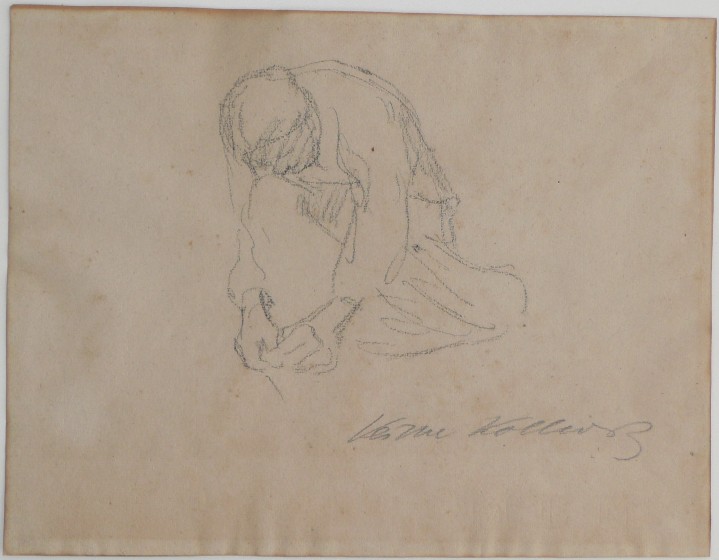 K�the Kollwitz: Nach vorn gebeugte Frau