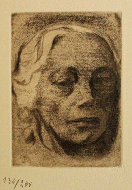 Käthe Kollwitz: Selbstbildnis (endgültige Fassung)